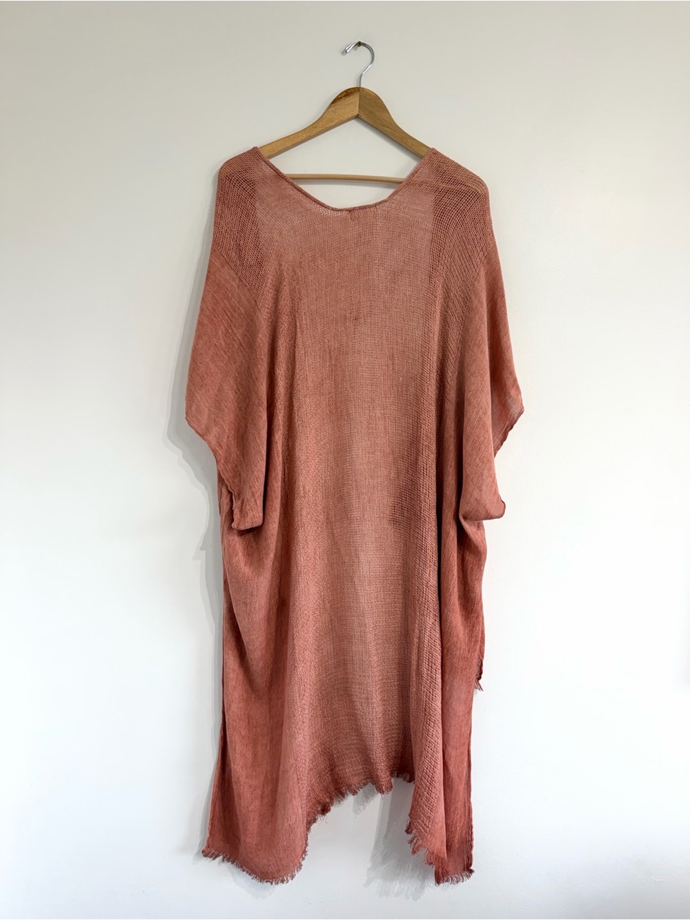 Free People Day Dream Washed Kimono Open-Weave Layering Cardigan terracotta - Picture 3 of 11